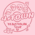thumbnail image 2 of Junior's Turning Red 4*Town '99 Australian Tour Badge Graphic Tee Light Pink Large, 2 of 3