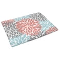 thumbnail image 2 of MKHERT Dahlia Pinnata Flower Coral Gray and Light Blue Doormat Rug Home Decor Floor Mat Bath Mat 23.6x15.7 inch, 2 of 3