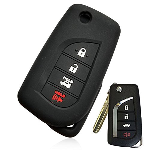 2-Pack Flip Key Fob Keyless Entry w/ 4 Buttons for Toyota Q0EWNTU5OQ Replacement 