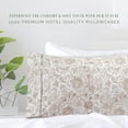 thumbnail image 2 of Elegant Comfort Set of 2 Floral Print Pillowcases, 1500 Series Hotel Quality Microfiber, Soft and Smooth with Envelope Closure, King, Paisley Taupe, 2 of 4