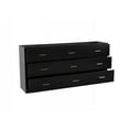 thumbnail image 4 of 68.5" Natural Wood 9-Drawer Dresser - Wide Storage Chest with Golden Handles, 4 of 7