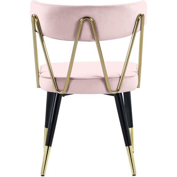 Meridian Furniture Rheingold Pink Velvet Dining Chair (Set of 2)