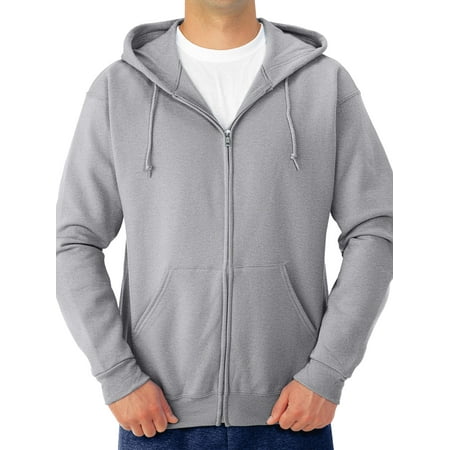 Big Mens Hoodie - Men’s Soft Medium-Weight Fleece Full Zip Hooded Jacket