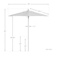 thumbnail image 5 of California Umbrella Venture Series Patio Market Umbrella in Olefin with Aluminum Pole Fiberglass Ribs, 5 of 5