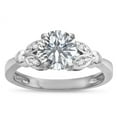 thumbnail image 2 of Star K � Round 7mm Genuine White Topaz Marquee Design Promise Engagement Ring, 2 of 9