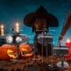 thumbnail image 2 of Luces De Halloween 2 En 1 Proyector De Luz De Vacaciones De Ola Oceánica Al Aire Libre Con 12 Diapositivas Luces De Proyección Led A Prueba De Agua Decoración De Fiesta De Vacaciones Minnieouse HA046686-01, 2 of 6