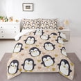 thumbnail image 2 of Manfei Cute Penguin Print Bedding Comforter Set, Kawaii Cartoon Wildlife Twin Comforter Sets, Teen Boy Girl Kid Bedding Set, Breathable Home Decor, 2pcs, 2 of 8