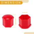 thumbnail image 4 of 20 Pcs Wheel Lug Nut Bolt with Clip Rims Tire Nut Screws Dust Cap Cover Nut Protection Plastic Red 21mm, 4 of 7