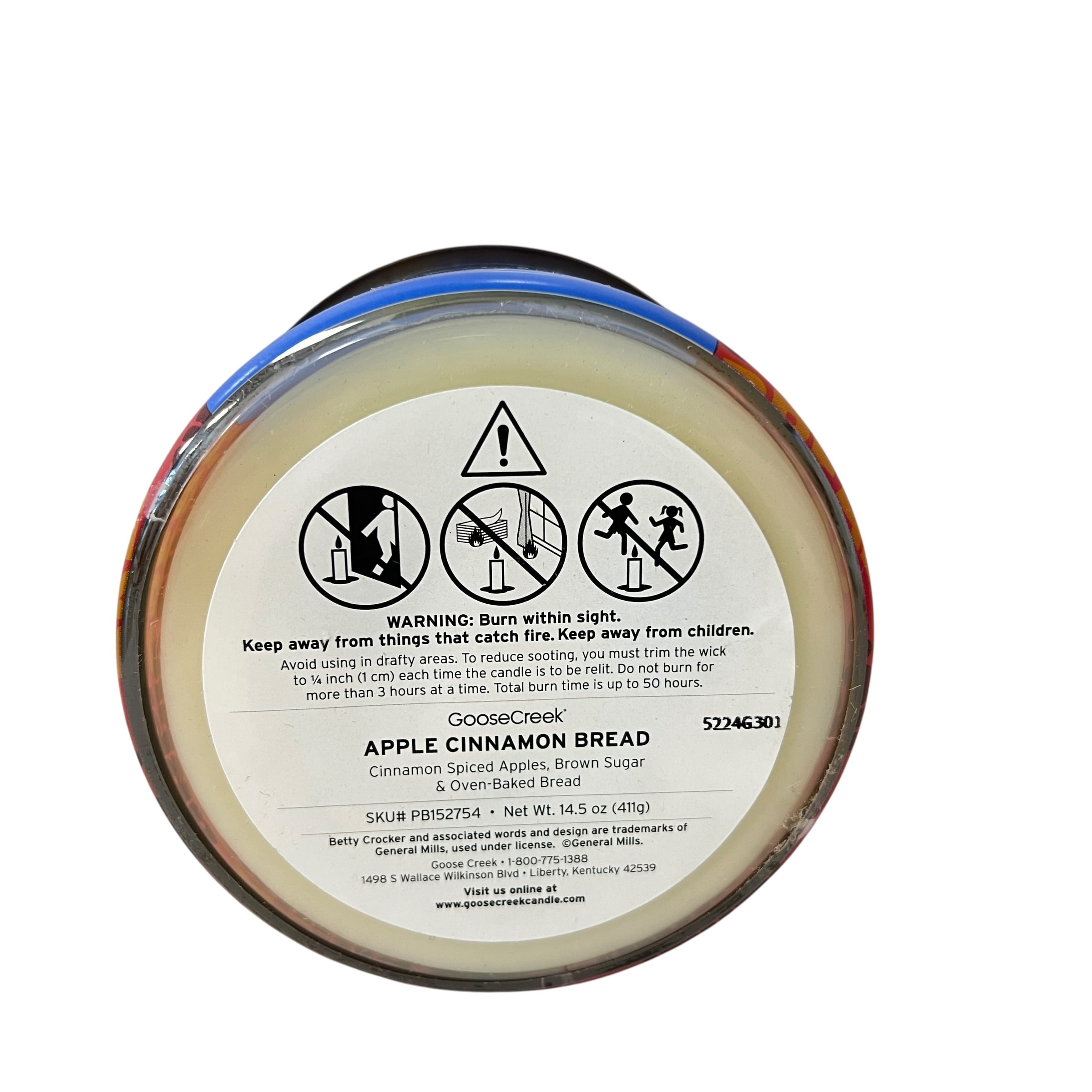 Goose Creek Apple Cinnamon Bread Scented 3 Wick Candle 14.5 oz