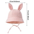 thumbnail image 4 of QSAWXQZ Baby Bucket Hat Breathable Solid Cotton Gauze Sun Hat for Summer Free Size, 4 of 7
