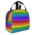 thumbnail image 2 of Balery Colorful Glitter Rainbow Bolsa de Almuerzo Aislada – Caja de Almuerzo con Papel de Aluminio Grueso, Mantiene la Comida Fresca por 4 Horas, 2 of 8