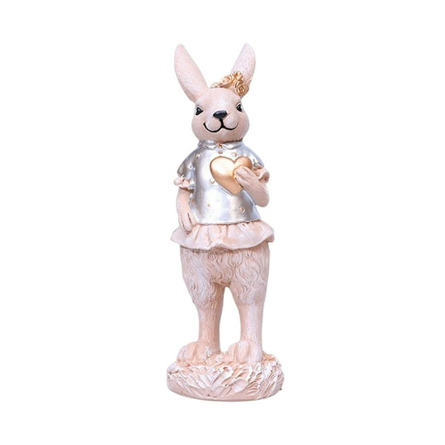 Decoraciones de Mesa para Decoraciones de Conejito de Pascua de Resina de Sala de Estar 20x6x6cm para Fiesta de Pascua, Escritorio, Estante Y Regalos de Vacaciones