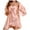 Pink, variant on Dealovy Womens 2 Piece Pajama Robe Sets V Neck Nightgown 3/4 Sleeve Bathrobe Loungewear Sleepwear