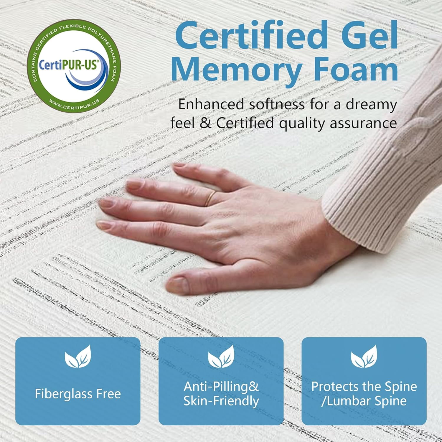 Full Size Mattress 10 inch, Medium Firm Mattresses with Cooling Gel Memory Foam, Removable Washable Cover, Full Mattress in a Box, Pressure Relief & Upgraded Support, Motion Isolation, CertiPUR-US