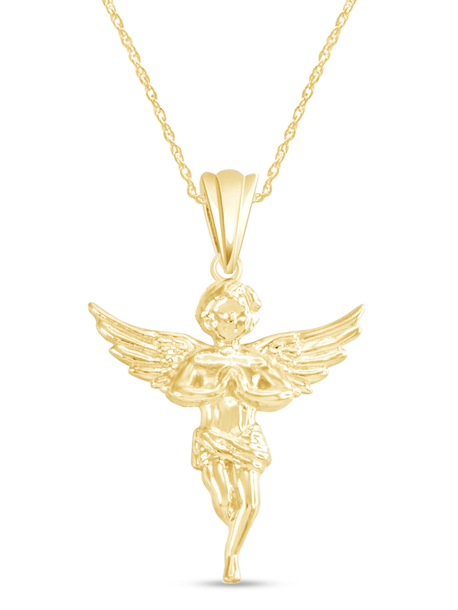 Angel Wing Charm Pendant And Bail Rose Gold Plated 16mm 