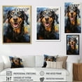 thumbnail image 4 of Designart "Delightful Dachshund" Animals Dog Floater Framed Canvas Wall Art, 4 of 5