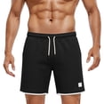 thumbnail image 7 of AhaOh Men's Athletic Shorts with Pockets Knit Breathable Elastic Waist Drawstring Casual Soft Activewear Shorts for Swim Breach XL, 7 of 7