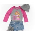 thumbnail image 4 of Paw Patrol Skye Big Sister Shirt Girls 3/4 Sleeve Baseball Jersey Toddler Shirt 3T Dark Gray, 4 of 5