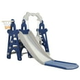thumbnail image 4 of CIPACHO 3 in 1 Kids Slide and Swing Set with Basketball Hoops, Indoor Outdoor, Blue, 4 of 8