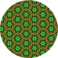 thumbnail image 1 of Ahgly Company Machine Washable Indoor Round Transitional Chocolate Brown Area Rugs, 6' Round, 1 of 7