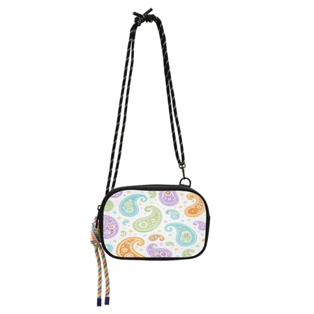 Women s Crossbody Phone Bag Small Wallet Purse with Detachable Rope Strap Travel Handbags Colorful Paisley Pattern