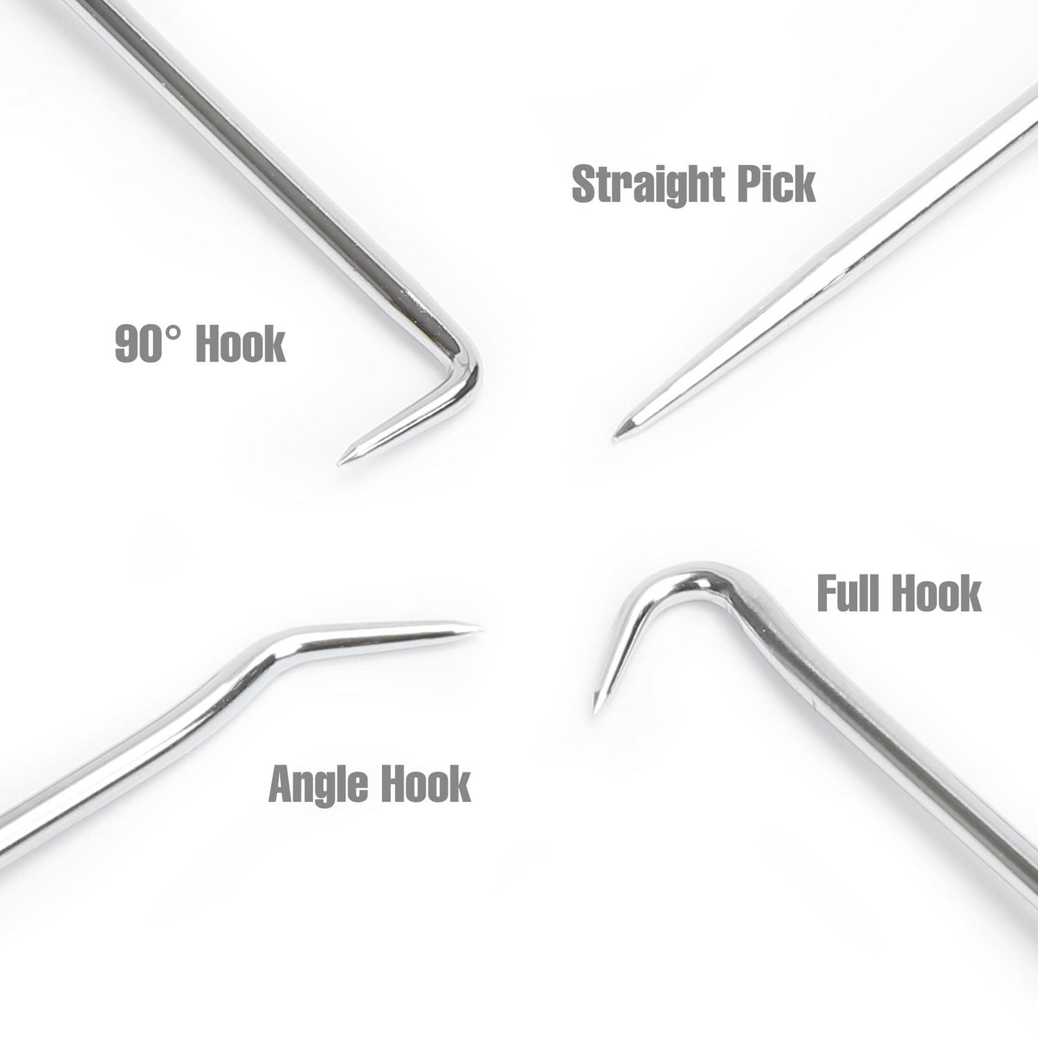 WorkPro Jeu de pic et crochets - 4 Pièces Poignées souples