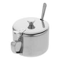 thumbnail image 4 of Shisuyan Stainless Steel Seasoning Pot with Cover and Spoon Kitchen Salt Pepper Condiment Pot Container for Home Kitchens Restaurants Use, 4 of 9