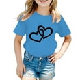 thumbnail image 1 of T-shirts pour Grandes Filles, Joli Graphique, Col Rond, Manches Courtes, T-Shirt d'Été Décontracté pour Enfants, Taille 9-10T, 1 of 5