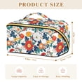 thumbnail image 4 of FORMRS Makeup Bag Travel Cosmetic Organizer for Women Fold Flat Zipper Pouch with Handle, Colorful Flowers Pattern, 4 of 8