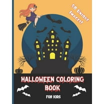 Halloween Coloring Book For Kids: For Ages 4-8, 8-10 - Spooky, fun coloring book - 50 Unique halloween images - Perfect gifts and present for kids - Featuring, witches, pumpkins, ghosts, vampires and