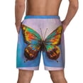 thumbnail image 4 of Goofa Oil Painting Beautiful Butterfly Printed Men's Swim Trunks Board Shorts Quick Dry Mens Swimming Trunks with Compression Liner,Breathable Fit Hawaii Beach Shorts-Small, 4 of 9