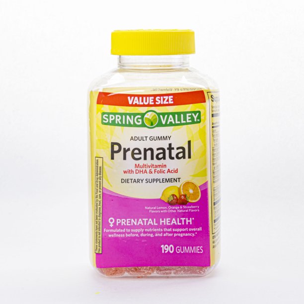 Spring Valley Prenatal Adult Gummies Value Size, 190 Count Walmart