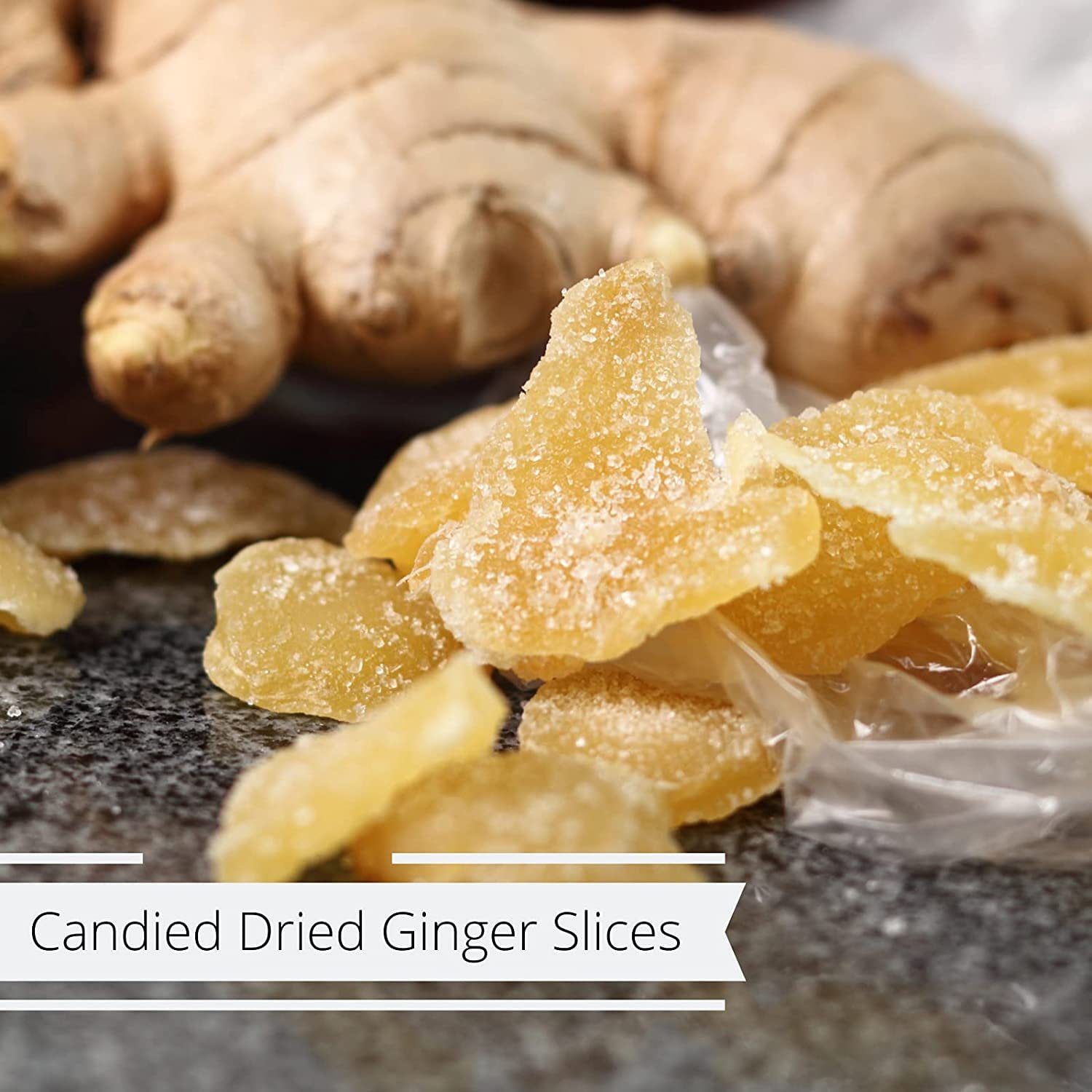 Crystallized Ginger Slices Sulfured by It's Delish, 5 Lbs Bulk  Candied Dried Ginger Fruit Slices, No Color Added - Vegan, Kosher