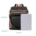 thumbnail image 3 of Mochila CLUCI Fashion Leather Travel para mujer, color negro, 3 of 7