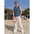 thumbnail image 5 of RICHCOIN Mens Tank Top Round Neck Sleeveless Muscle Shirts Lightweight Summer Beach Textured Tee, 5 of 7