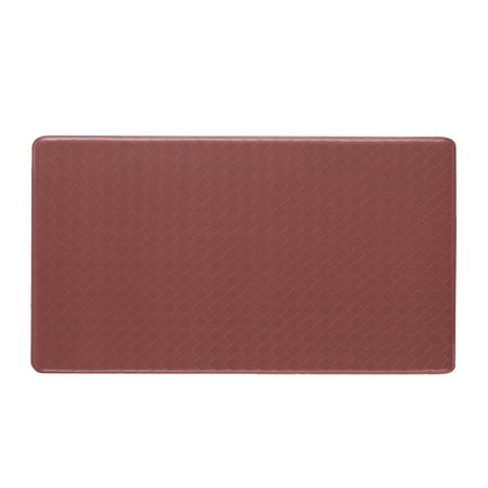 

Anti-Fatigue Kitchen Mat Red Playa Basketweave by Chef Gear 17.5 in. x 48 in.