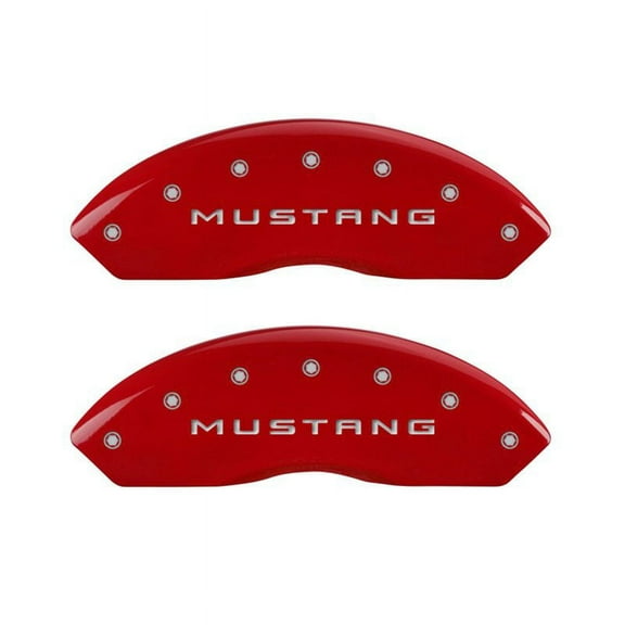 MGP Caliper Covers 10198SM50RD 5.0 Logo - Red Powder Coat - Set of 4 Fits select: 2010-2014 FORD MUSTANG