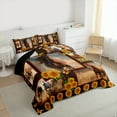 thumbnail image 3 of Manfei Farm Animal Horse Queen Comforter Set,Rustic Flower Sunflower Bedding Sets,Country Farmhouse Lodge Bedding Comforter Set For Boys,Super Cozy Room Decor Reversible,3 Pieces, 3 of 8