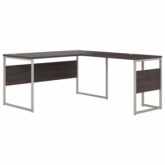 Hybrid 60W x 30D L Shaped Table Desk in Storm Gray - Engineered Wood