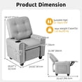 thumbnail image 3 of INFANS Kids Recliner, Toddler Lounge Chair with Adjustable Backrest Footrest Cup Holder Side Pockets, PU Leather Toddler Couch, 3 of 9