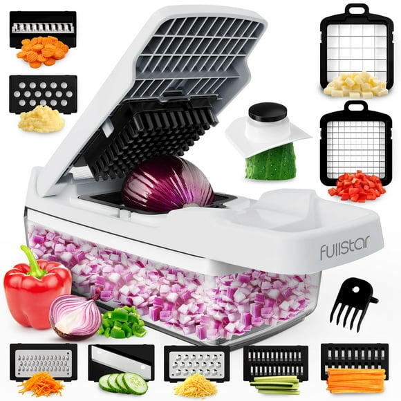 Vegetable Chopper Cutter Mandoline Slicer Cheese Grater - Food Onion Salad Veggie Chopper with Container - French Fry Potato Dicer Slicer Cutter - Kitchen Tools Gadgets (9-in-1 Standard)