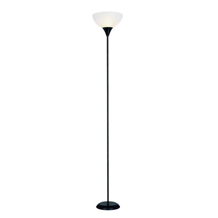Black Torchiere Floor Lamp With White Frosted Shade | Walmart Canada