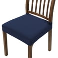 thumbnail image 2 of 2PC 17x17 IN Navy Stretch Dining Chair Covers Seat Covers for Dining Room Chair Covers, Soft Removable Washable Kitchen Chair Seat Cushion Slipcovers Protector, Dining Room Seat Cover Protector, 2 of 4