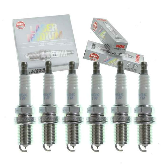 6 pc NGK Laser Iridium Spark Plugs compatible with Audi A4 Quattro 3.0L 3.2L V6 2002-2009
