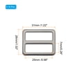 thumbnail image 2 of Uxcell Metal Tri-glide Slide Buckle, Zinc Alloy Adjuster Sliders Webbing Strap Fastener Replacement for Bag Bright Black 25mm, 2 of 7