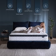 Blinddarm Queen Mattress, 10 inch Hybrid Memory Foam Mattress in a Box, Individual Pocket Spring, Medium Firm, CertiPUR-US