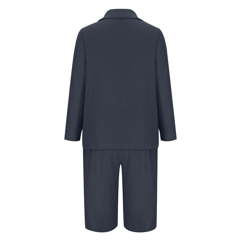 Xysaqa Women's Two Piece Business Outfit, Long Sleeve Blazer