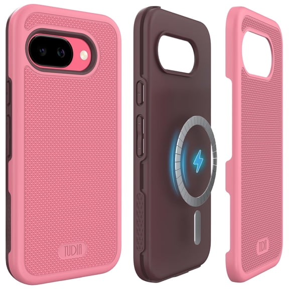 TUDIA MergeGrip for Google Pixel 9a Case Magsafe Compatible Military Grade Cover - Smokey Pink
