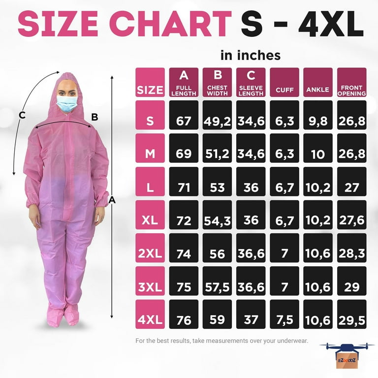 Disposable Coveralls with Hood, Boots, Zip, Elastic Cuffs Disposable Coveralls with Hood, Boots, Zip, Elastic Cuffs