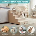 thumbnail image 4 of 5-Tier Extra-Wide Foam Pet Steps, Non-Slip Dog Stairs for High Beds & Sofas with Removable Washable Cover, 4 of 7